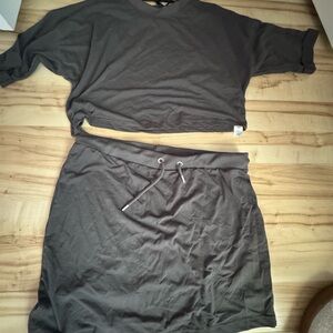 NWT PrettyLittleThing Charcoal Skirt Set